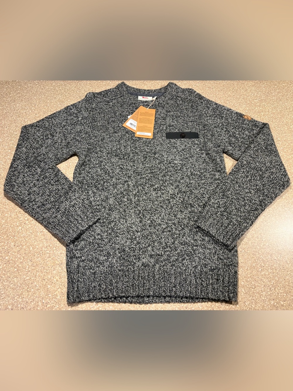 NWT Fjallraven Lada Wool Round Neck Pullover Sweater Grey Men's S/L/XL/XXL $175